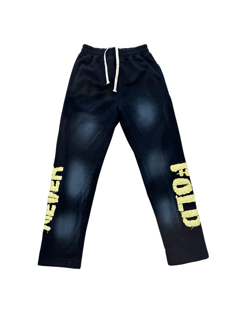 NEVER FOLD SWEATS WHITE AND YELLOW